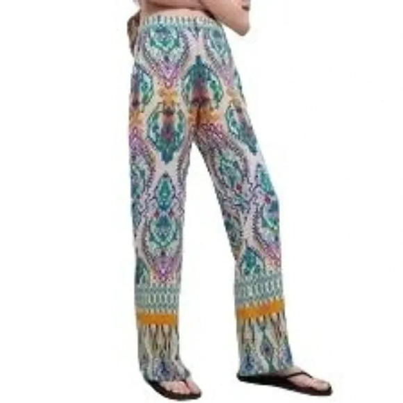 Zara Bohemian Print Wide Leg Pants